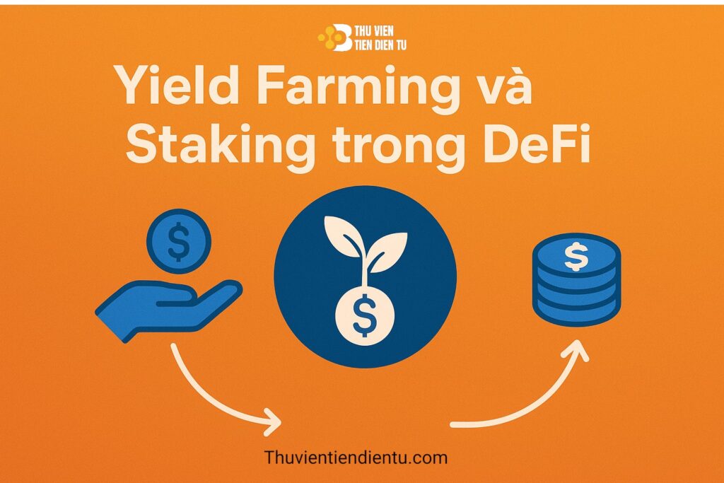 Yield Farming và Staking trong DeFi, bài viết của thuvientiendientu.com