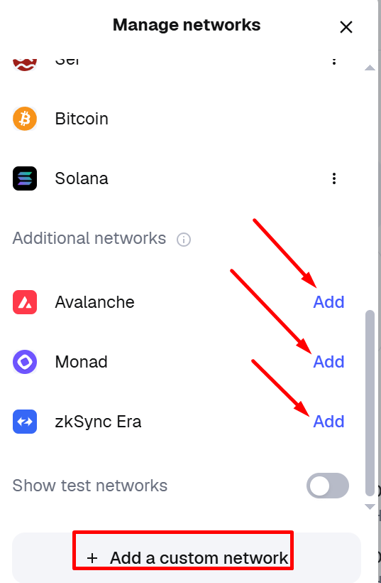 thêm mạng vào ví MetaMask