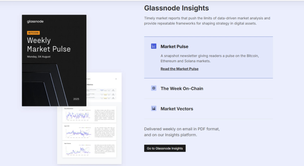 giao diện Glassnode