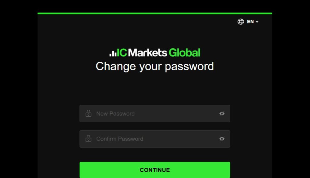 Tạo mật khẩu đăng nhập cho tài khoản sàn IC Markets